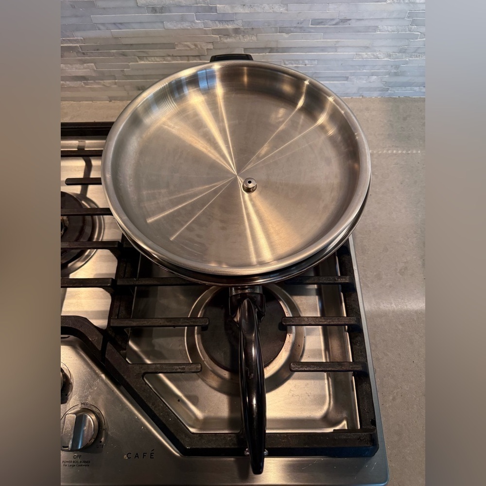 Kitchen Craft by West Bend 12” Stainless Steel Waterless Skillet with Vented Lid - Picture 2 of 7